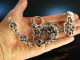 Sixties! Oly Modernist Set Bracelet Pendant with chain and ring Silver 835 Amethyst