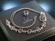 Sixties! Oly Modernist Set Bracelet Pendant with chain and ring Silver 835 Amethyst