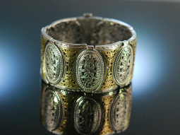 Byzantine Style! Schweres Armband Silber 925 und Gold 750