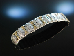Byzantine Style! Schweres Armband Silber 925 und Gold 750