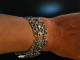 To hunting and traditional costume! Bracelet Jumping Stag Silver 800 around 1950