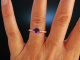 Deep Violet! Freundschafts Verlobungs Engagement Ring Gold 750 Amethyst Brillanten
