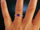 Deep Violet! Freundschafts Verlobungs Engagement Ring Gold 750 Amethyst Brillanten