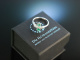 My Love! Engagement Freundschafts Ring Wei&szlig; Gold 750 Smaragde Diamanten