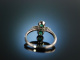 My Love! Engagement Freundschafts Ring Weiß Gold 750 Smaragde Diamanten