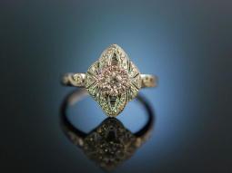 Be my Diamond! Verlobungs Brillant Ring Wei&szlig; Gold 750 Edwardian Style