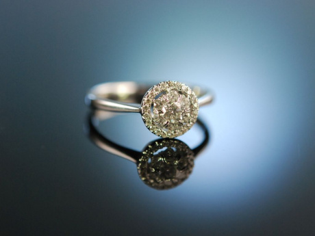 My Diamond! Verlobungs Engagement Freundschafts Ring Weiß Gold 750 Diamanten