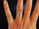 Rot wie die Liebe! Verlobungs Engagement Ring Wei&szlig; Gold 750 Rubin Brillanten