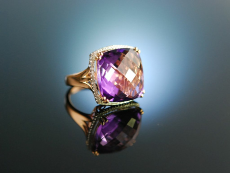 So twinkling! Traum Ring Ros&eacute; Gold 750 Amethyst Brillanten