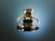 Feines Leuchten! Edler Ring Wei Gold 750 Citrin Brillanten