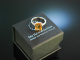 Feines Leuchten! Edler Ring Wei Gold 750 Citrin Brillanten