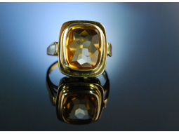 Goldfinger! Vintage Ring Citrin Gold 585