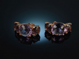 Dressy violet! Schicke Ohrringe Silber 925 ros&eacute;...