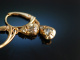 Historisches Funkeln! Ohrringe Silber vergoldet Diamantrosen um 1850
