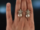 H&uuml;bsche Seesterne! Maritime Ohrringe Silber 925 graue Zuchtperlen