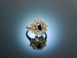 In love with you! Klassischer Saphir Diamant Verlobungs Engagement Ring Wei&szlig;gold 585