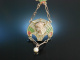 Um 1910! Jugendstil Plique  jour Collier im gyptischen Stil Silber 800 Fenster Email