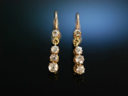 Exquisite sparkle! Pretty diamond earrings pink gold