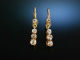 Exquisite sparkle! Pretty diamond earrings pink gold