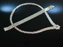 Cool Sixties! Collier und Armband um 1960 Silber 835 Saphire