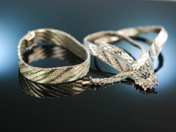 Cool Sixties! Collier und Armband um 1960 Silber 835 Saphire