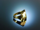 Um 1950! Klassischer Siegel Wappen Familien Ring Gold 333 Onyx ungraviert