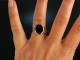 Um 1950! Klassischer Siegel Wappen Familien Ring Gold 333 Onyx ungraviert