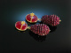 Variation of Red! Schicke Ohrringe Silber 925 vergoldet Roter Achat und Granat