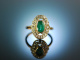 Klassisch schön! Wundervoller Smaragd Ring Gold 585 Brillanten
