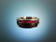 Finest Quality! Half Memory Ring White Gold 750 Rubies