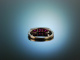 Finest Quality! Half Memory Ring White Gold 750 Rubies
