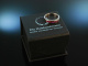 Finest Quality! Half Memory Ring White Gold 750 Rubies