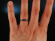 Finest Quality! Half Memory Ring White Gold 750 Sapphire around 1980