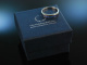 Finest Quality! Half Memory Ring White Gold 750 Sapphire around 1980