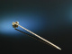 Um 1910! Edle Reversnadel Tie Pin Gold 585 Altschliff Diamant Orient Perle