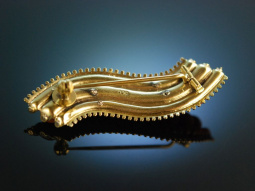 Aus dem Mittelmeer! Antike Korallen Brosche Sardegna Silber 800 zart vergoldet