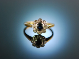 My Love! Daisy Verlobungs Engagement Ring Gold 750 Saphir...