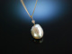 Natural Beauty! Edler Keshi Perle Anhänger mit Kette Diamant Weiß Gold 750
