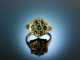 München um 1950! Goldschmiede Ring Gold 750 Diamanten Turmaline