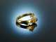 Feine Arbeit! Sch&ouml;ner Schlangen Ring Gold 750 Brillanten Chrom Diopsid