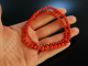 Naples around 1930! Fine coral necklace in gradient and great color silver gold plated