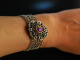 Wundersch&ouml;n zur Tracht! Dirndl Kette und Armband Silber 835 Amethyst teilvergoldet M&uuml;nchen um 1950