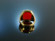 Klassisch! Herren Siegel Wappen Familien Ring Gold 333 Karneol ungraviert