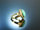 Um 1950! H&uuml;bscher Vintage Ring Gold 585 T&uuml;rkis