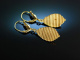 Hübsches Biedermeier! Antike Ohrringe Gold 333 Onyx Einlagen
