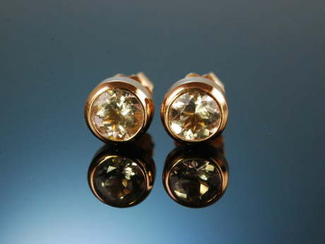 Feiner Beryll! Ohrstecker mit Morganiten Ros&eacute; Gold 585 Anfertigung