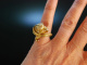 Big Dolphin! Gro&szlig;er Fisch Vintage Ring um 1960 Diamanten Gold 750