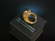 Big Dolphin! Gro&szlig;er Fisch Vintage Ring um 1960 Diamanten Gold 750