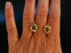 Um 1950! Sch&ouml;ne Granat Ohrringe Gold 750