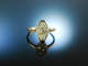 My Love! Charmanter Verlobungs Engagement Ring um 1910 Gold 585 Platin Diamanten